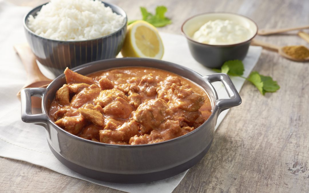 Curry cremoso de pollo