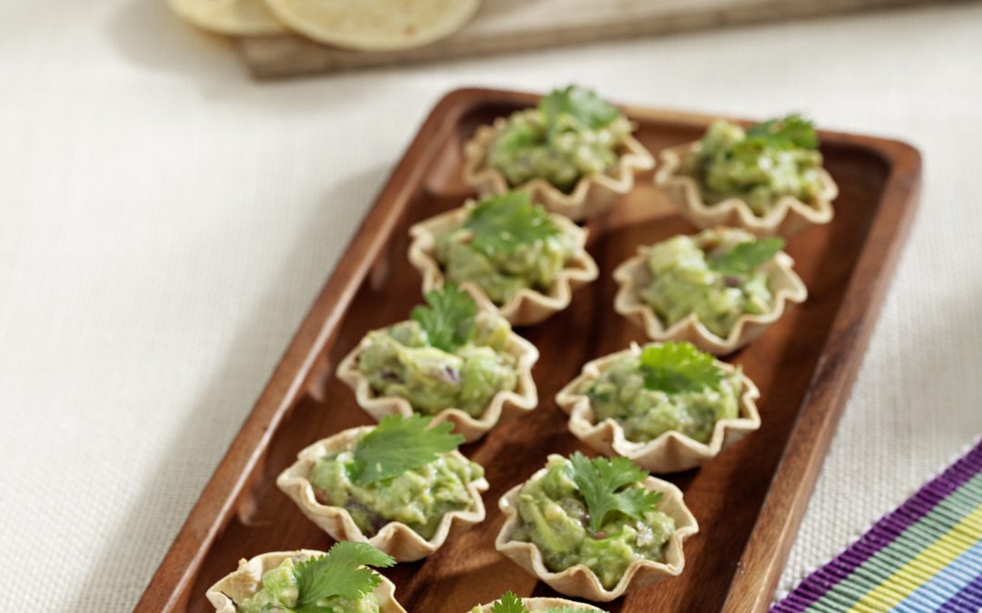 Tartaletas de tortilla con guacamole